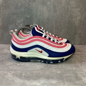 Nike Air Max 97 Sneakers CW5856-100 Womens sz 8.5 - blue/red